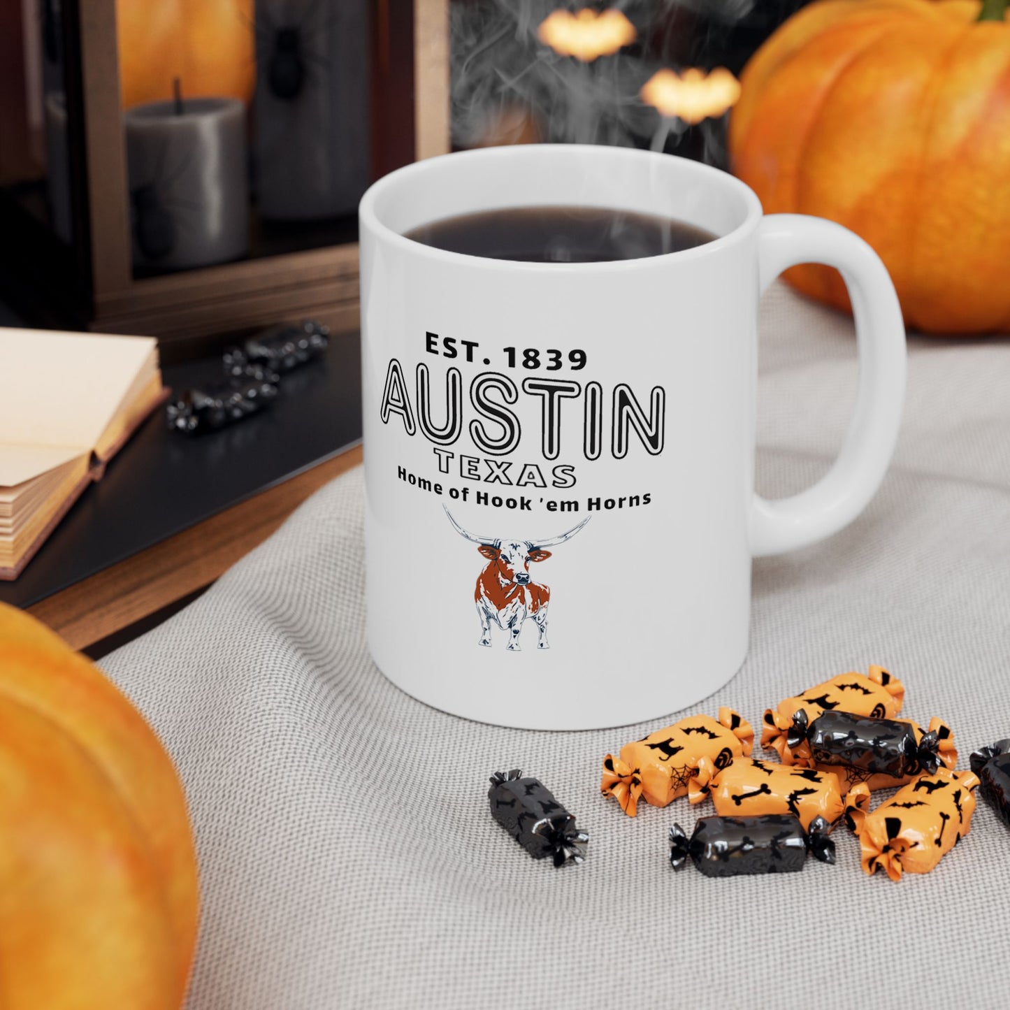 Austin-Inspired Ceramic Mug, White