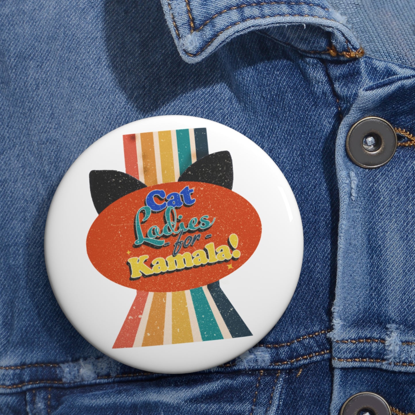 Cat Ladies for Kamala- Pin Button