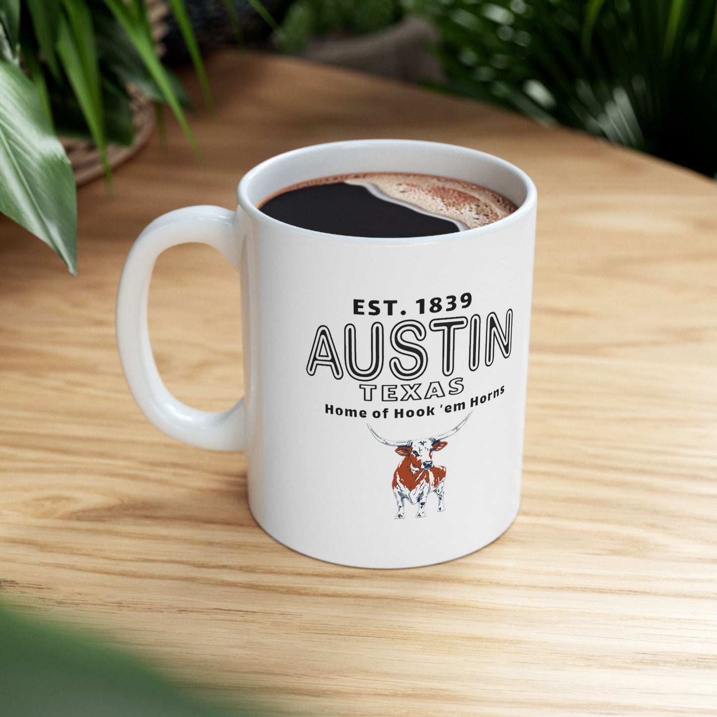 Austin-Inspired Ceramic Mug, White
