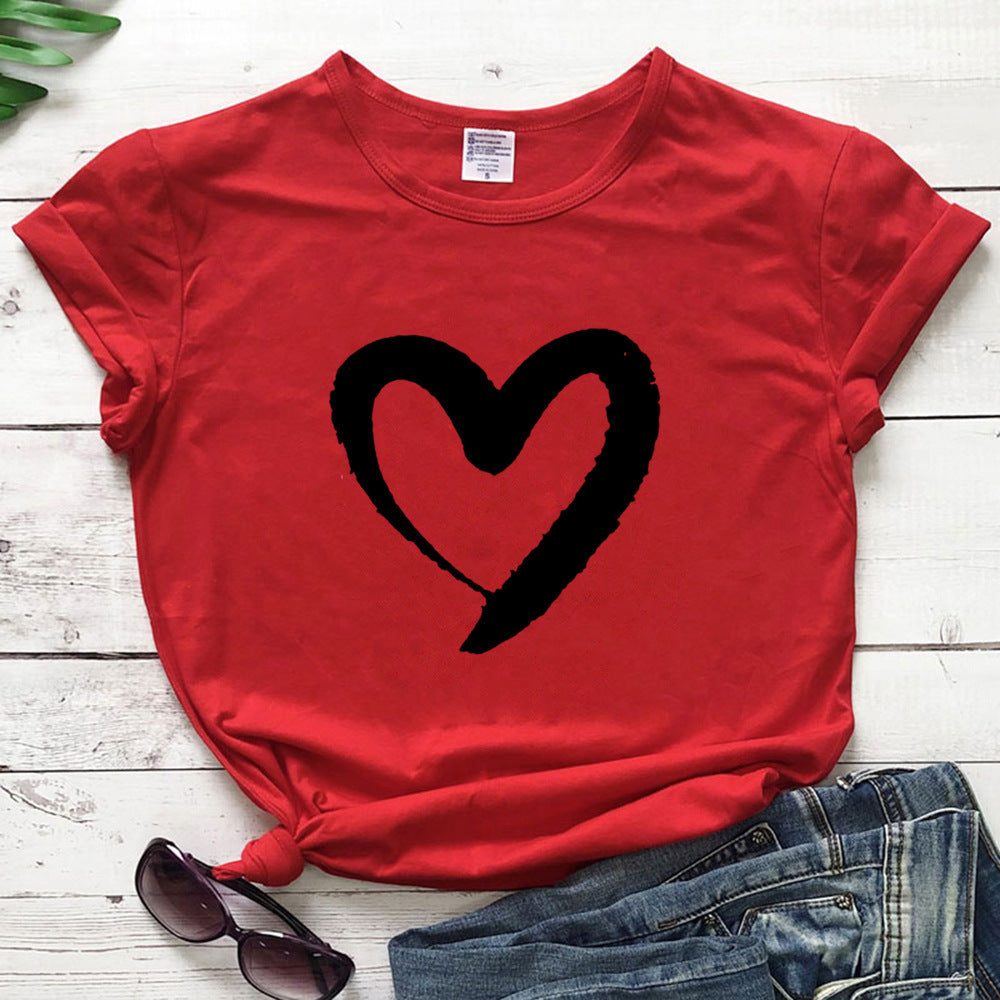 Black Heart Pullover T-Shirt