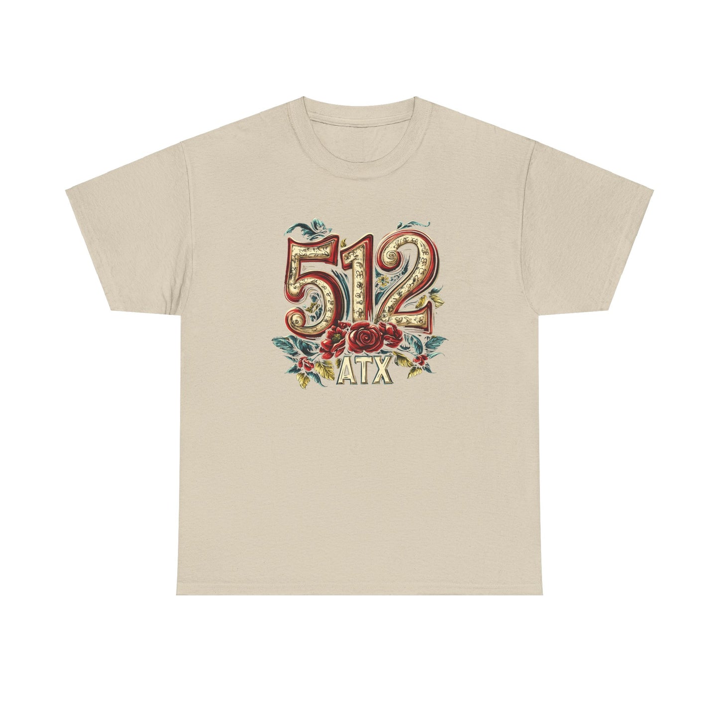 Austin 512 Roses Tee, t-shirt, Austin Texas are code