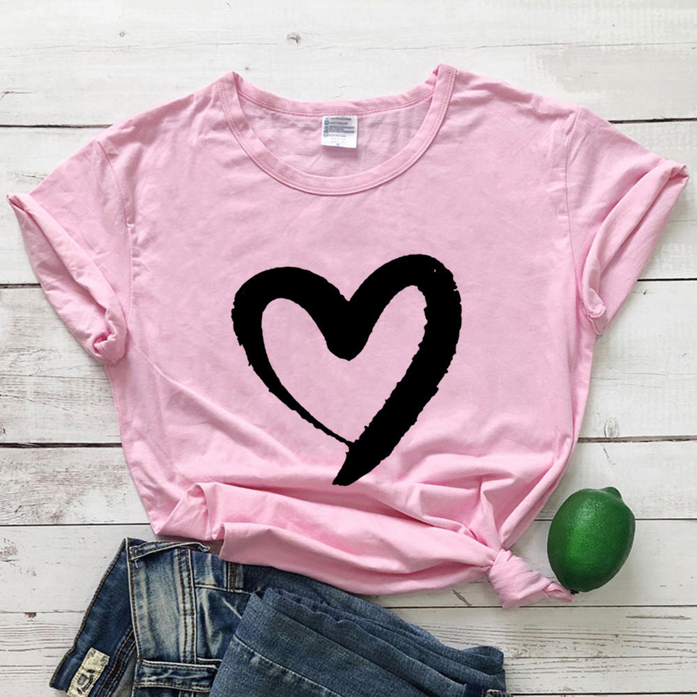 Black Heart Pullover T-Shirt
