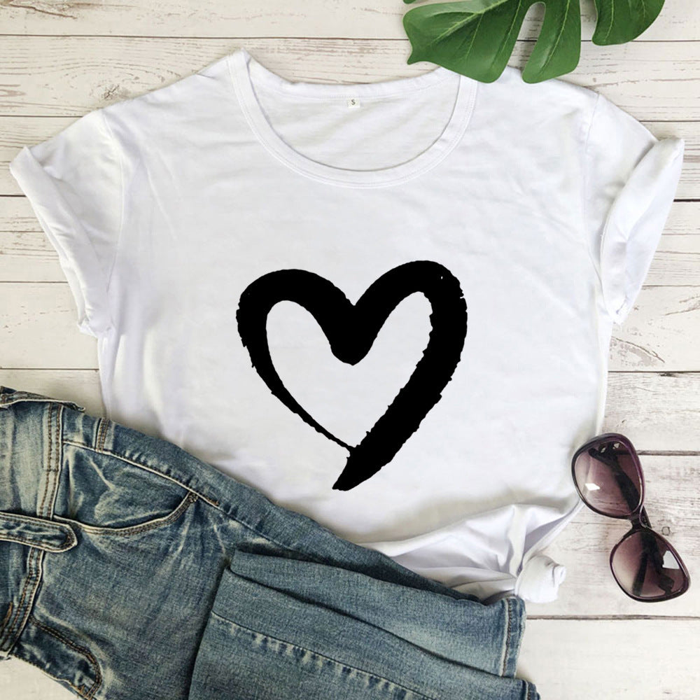 Black Heart Pullover T-Shirt