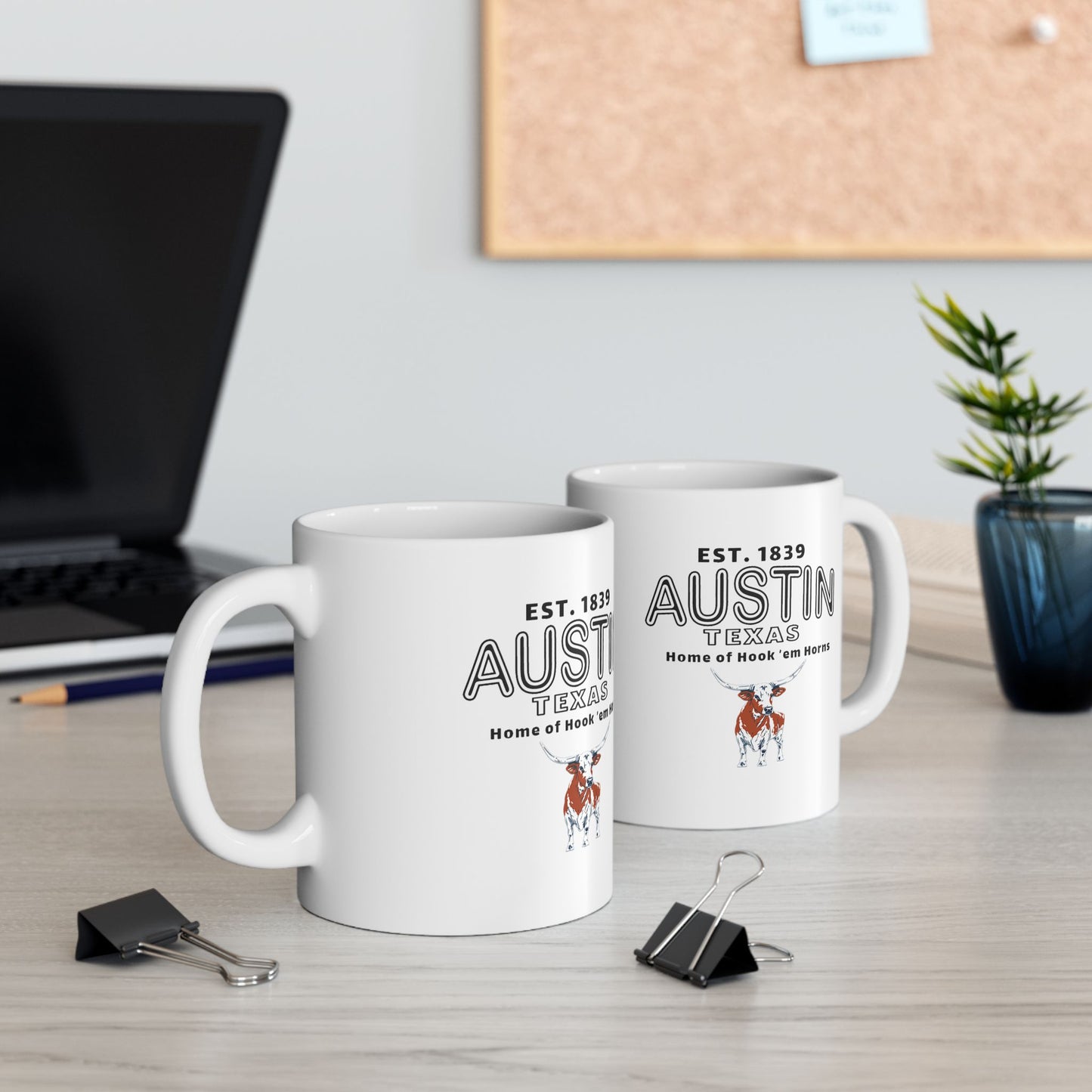 Austin-Inspired Ceramic Mug, White