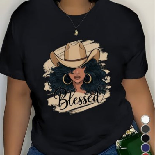 Blessed Cowgirl Graphic Tee – Bold, Beautiful & Unapologetically You