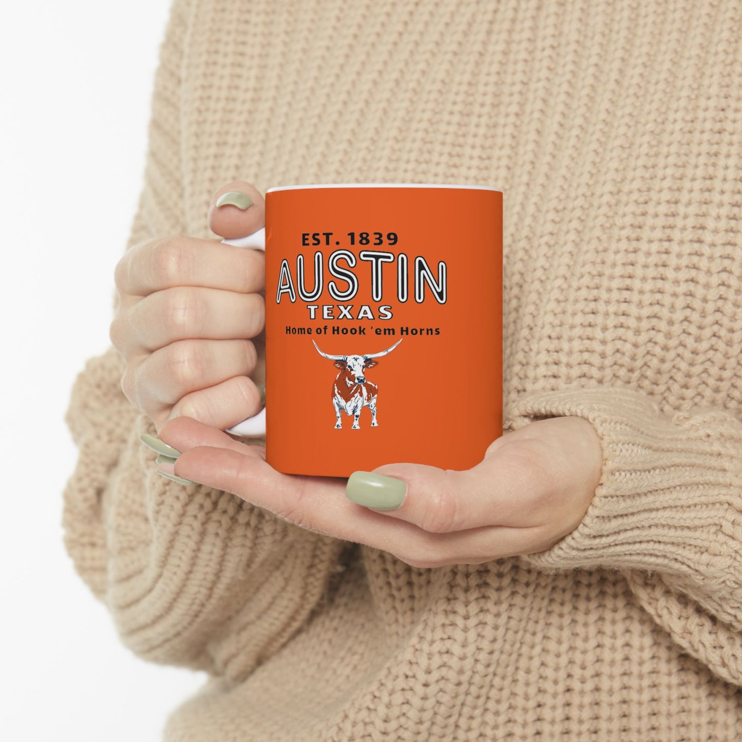 Austin-Inspired Ceramic Mug, Orange