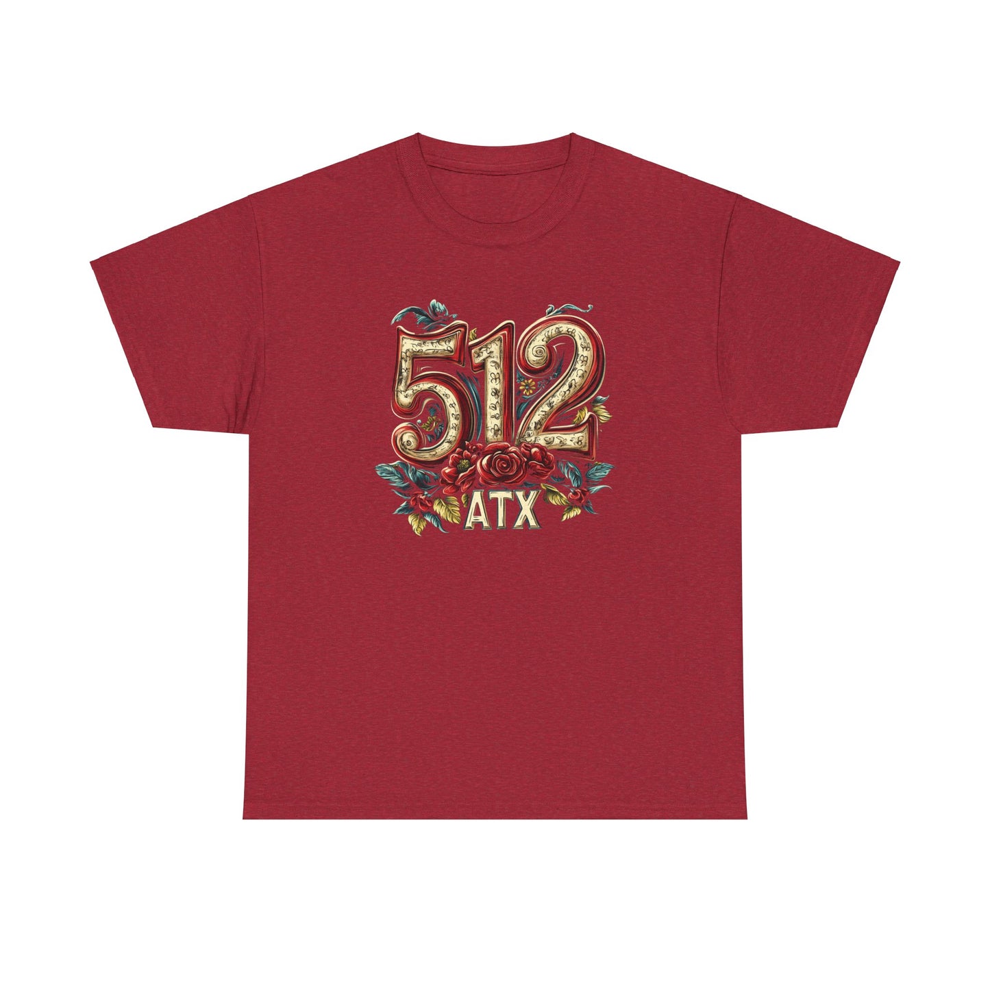 Austin 512 Roses Tee, t-shirt, Austin Texas are code