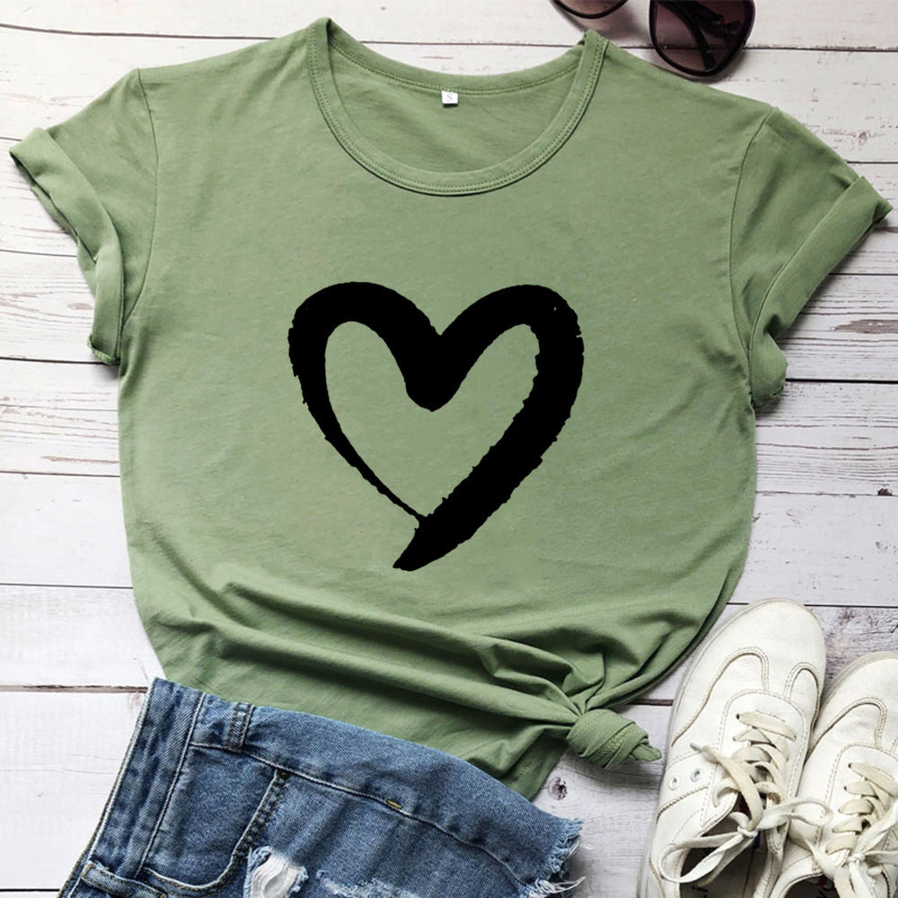 Black Heart Pullover T-Shirt
