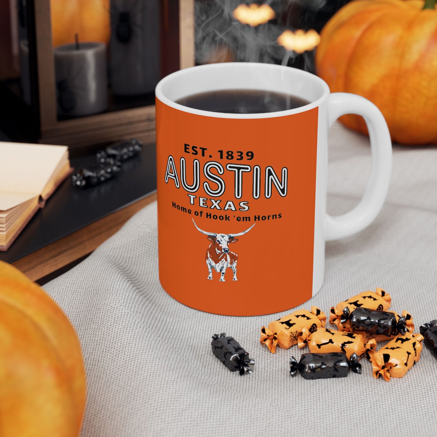 Austin-Inspired Ceramic Mug, Orange