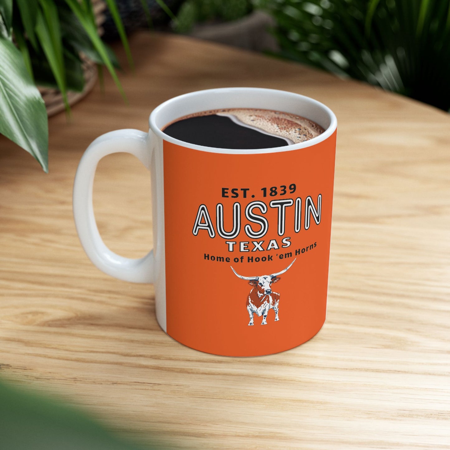 Austin-Inspired Ceramic Mug, Orange