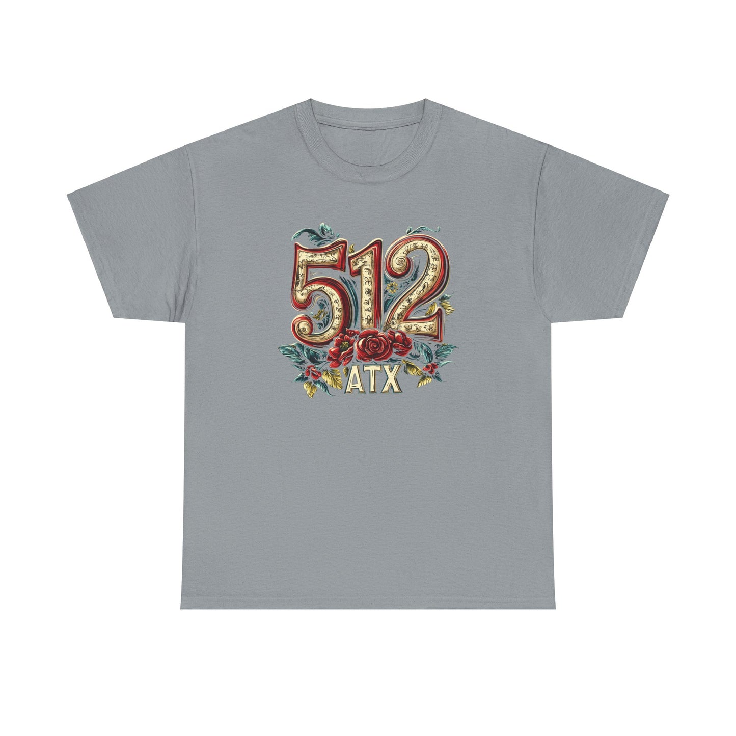 Austin 512 Roses Tee, t-shirt, Austin Texas are code