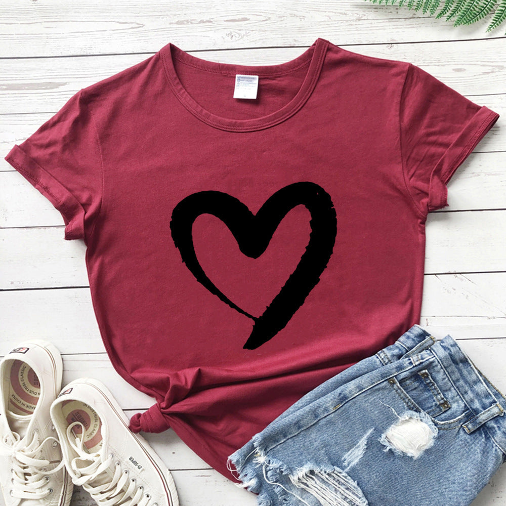 Black Heart Pullover T-Shirt
