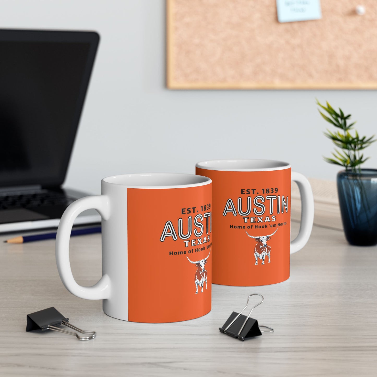 Austin-Inspired Ceramic Mug, Orange