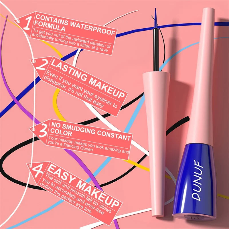 Eyeliner Colorful Liquid Waterproof Lasting Makeup Liquid Eye Liner Cosmetics Pen