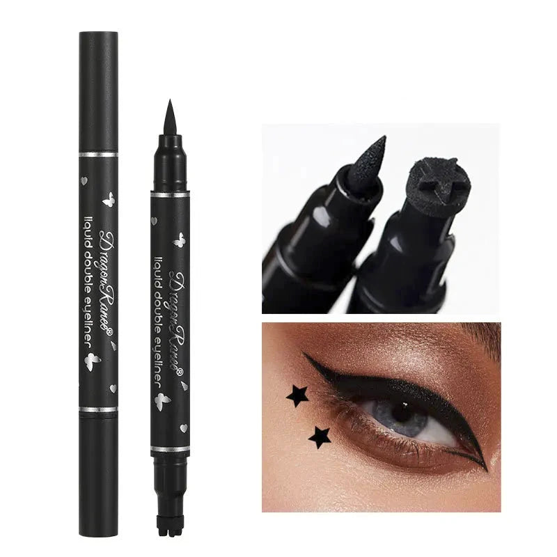 Liquid Eyeliner Stamp Marker Pen Waterproof Long Lasting Double-ended Cosmetic Makeup Eye Liner