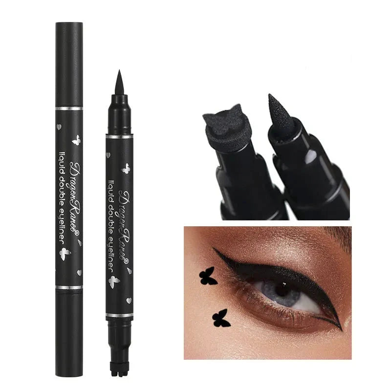 Liquid Eyeliner Stamp Marker Pen Waterproof Long Lasting Double-ended Cosmetic Makeup Eye Liner