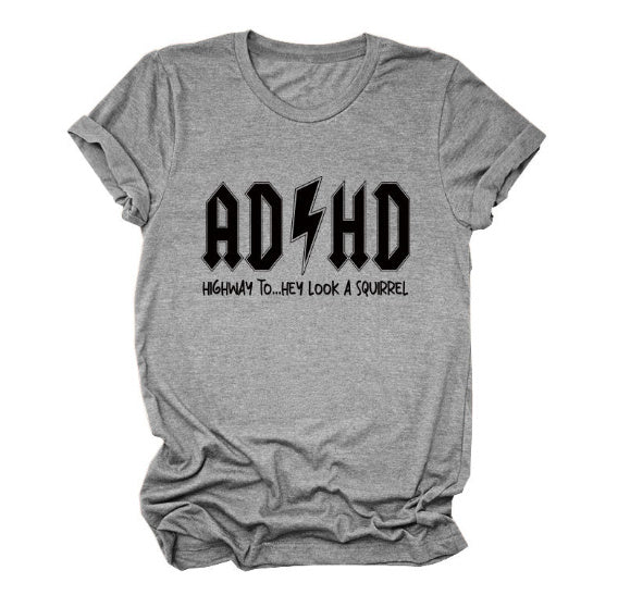 ADHD Highway Tee – Casual Chaos in Cotton Women's Cotton T-shirt Short Sleeve
