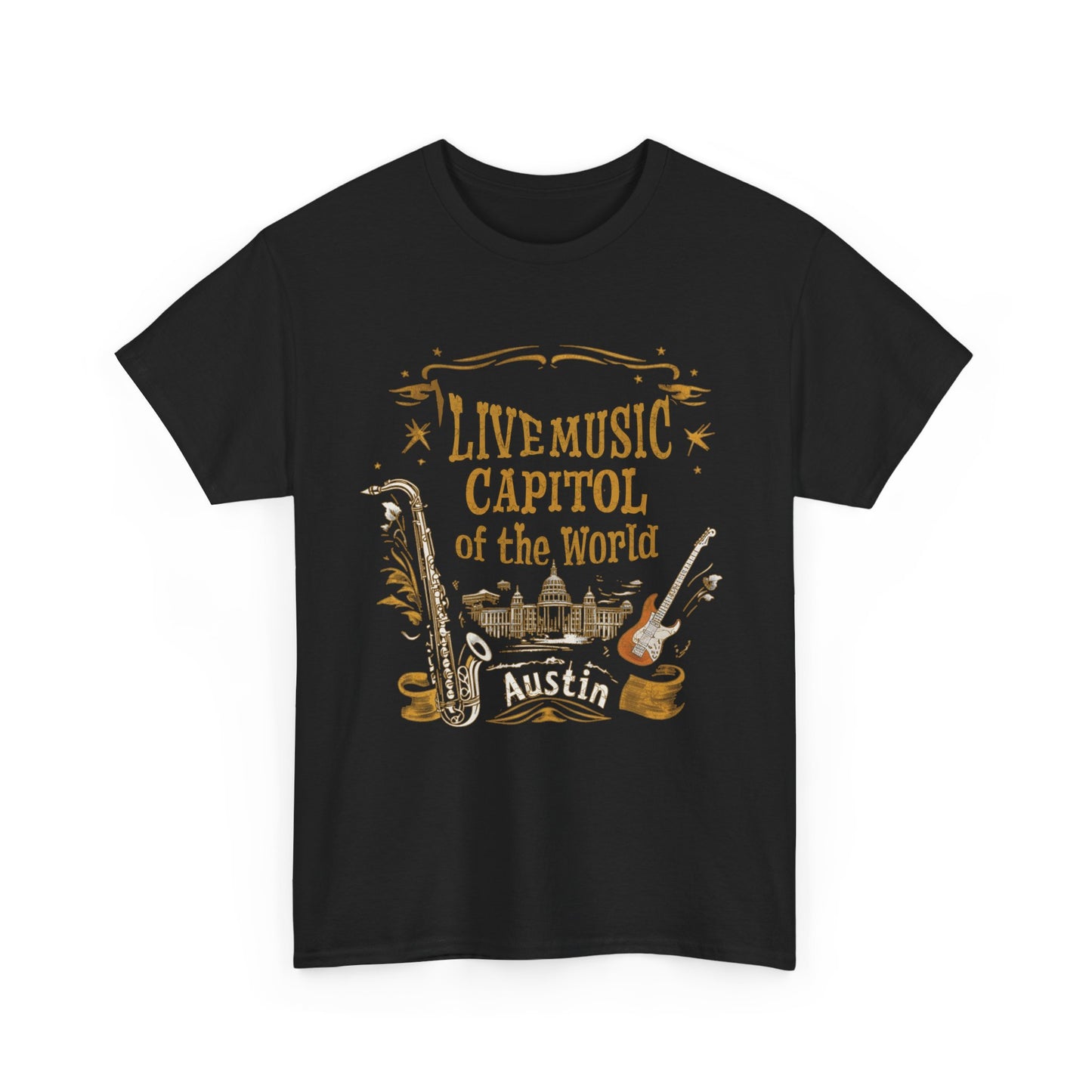 Austin Live Music Tee, T-shirt, Live music, Austin Texas