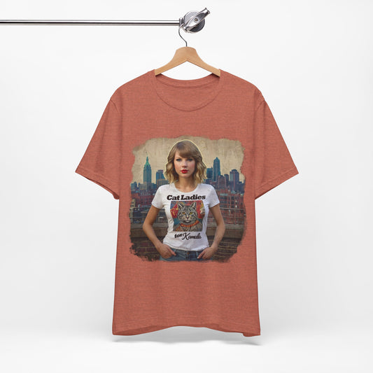 Cat Ladies for Kamala, Taylor, Gifts for Democrats, Swifties, T-Shirt