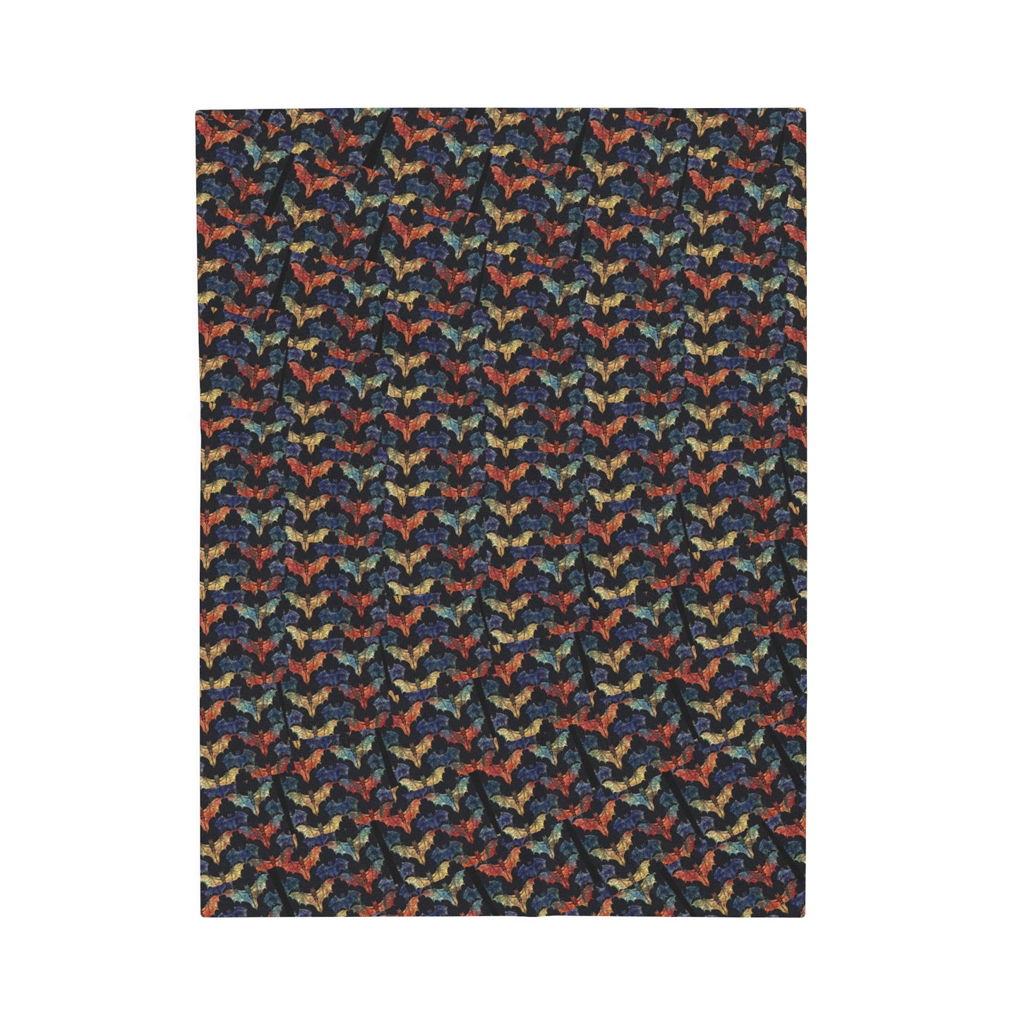 Bat Flock Velveteen Plush Blanket, throw
