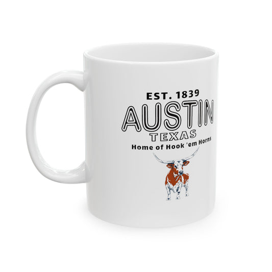Austin-Inspired Ceramic Mug, White