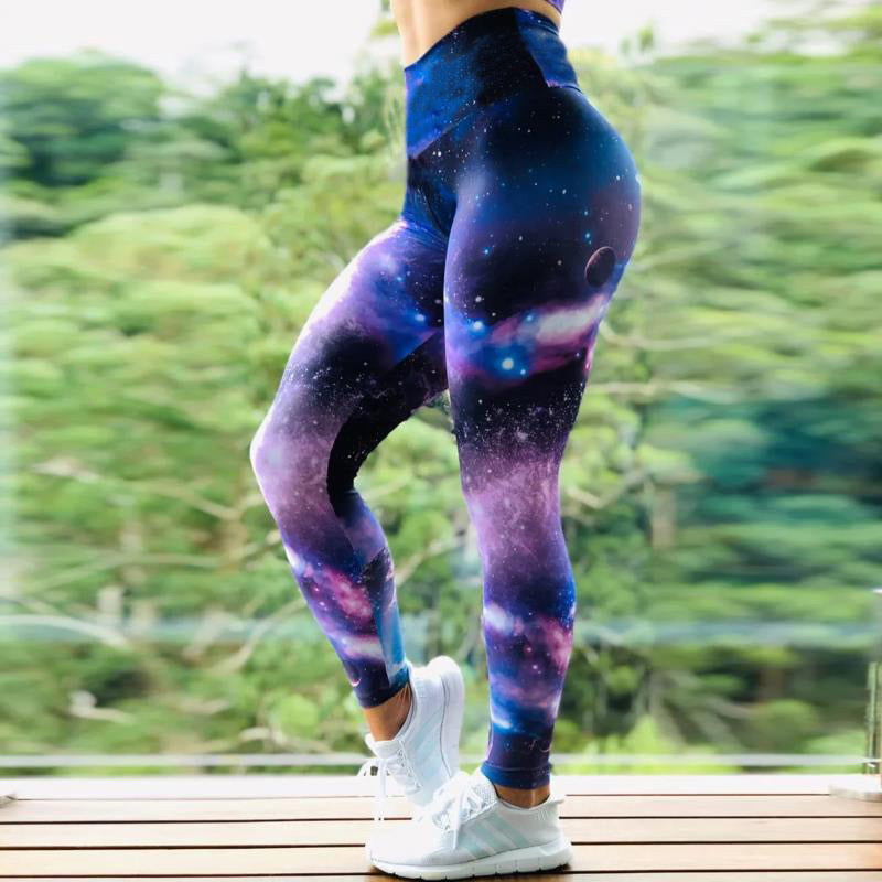 Hight-Waist Abstract Workout Leggings