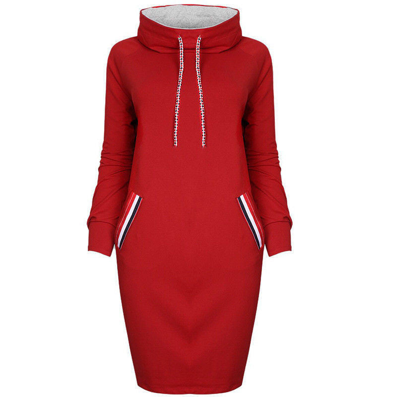 Chic Hooded Dress, Hoodie Dress
