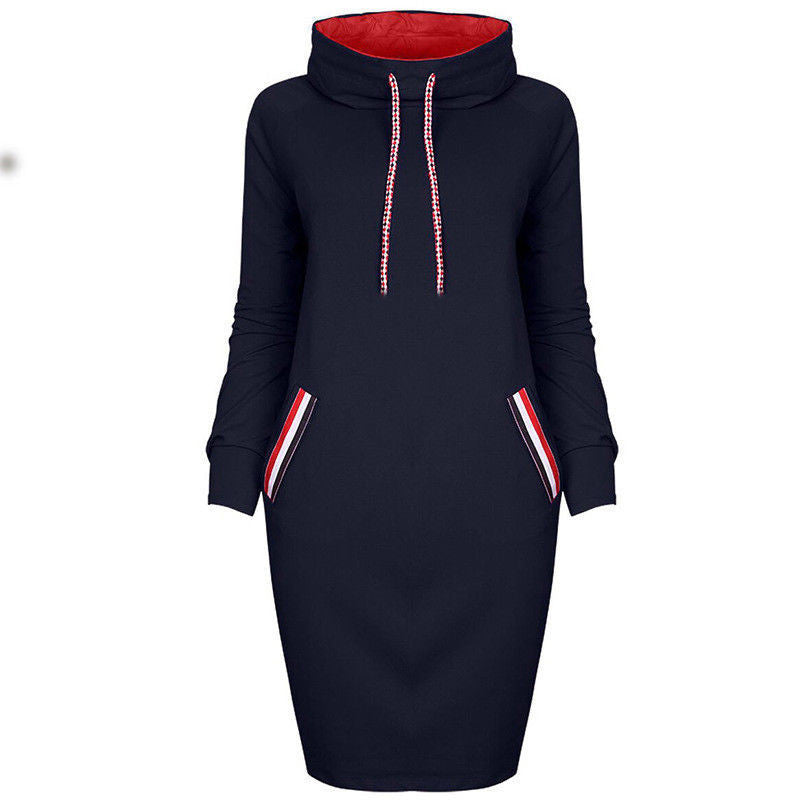 Chic Hooded Dress, Hoodie Dress