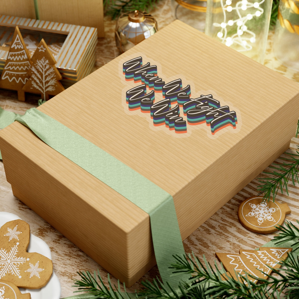 When We Fight We Win Sticker, Kamala Harris for President