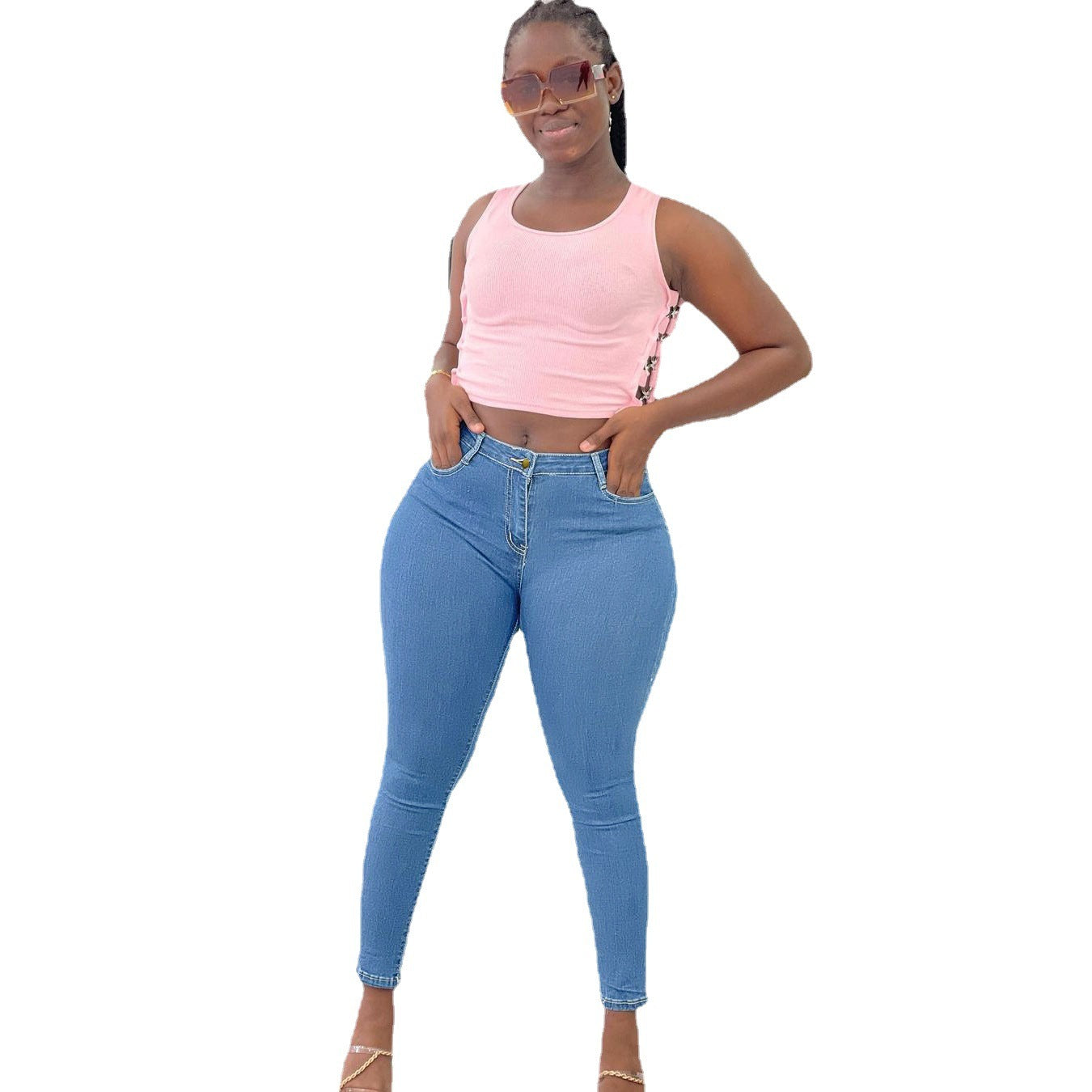 Stretch Denim  Pencil Pants