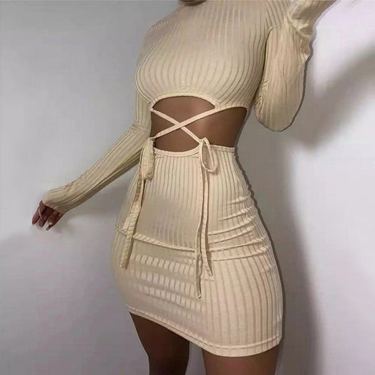 Two Piece Rib-knit Top and Skirt Set, dress