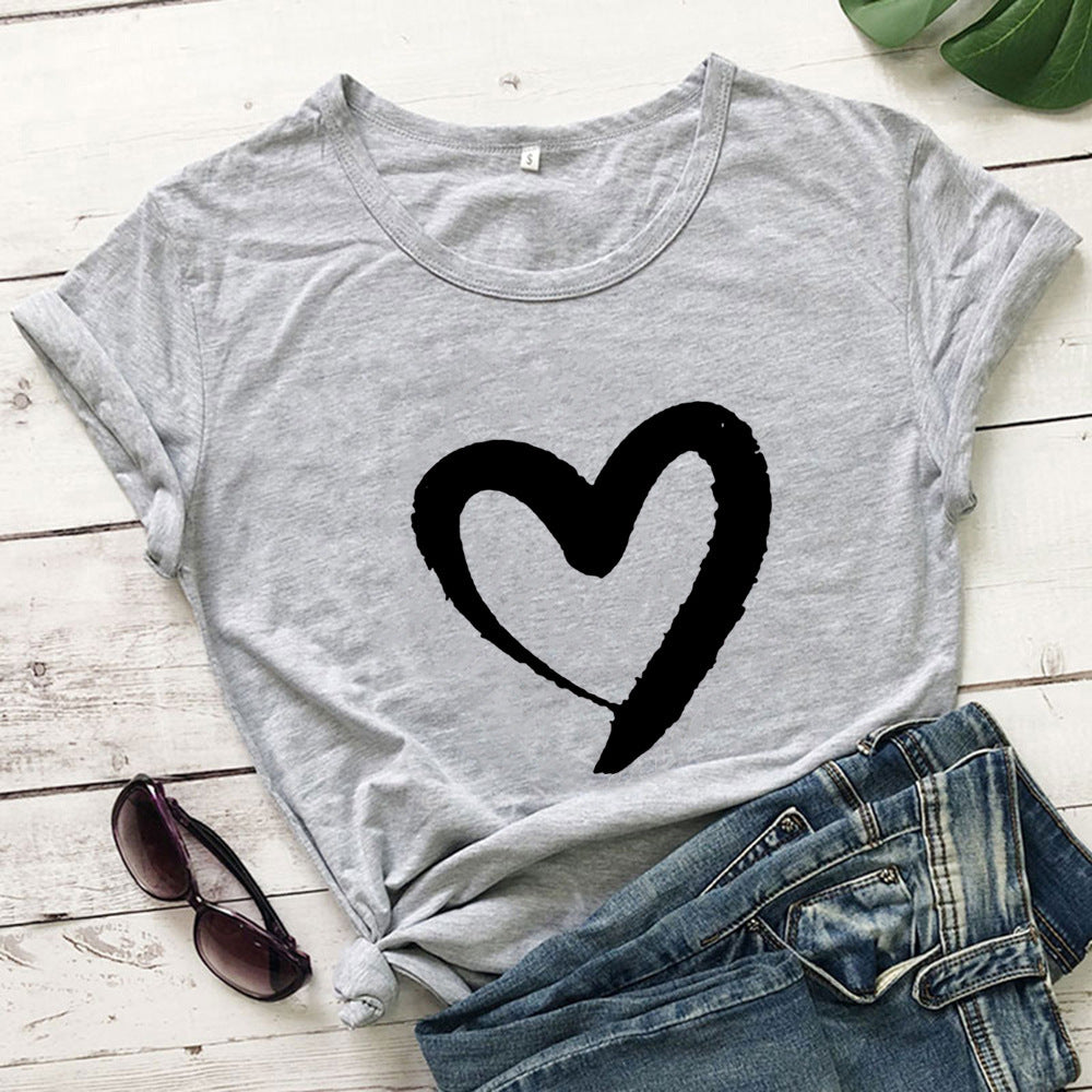 Black Heart Pullover T-Shirt