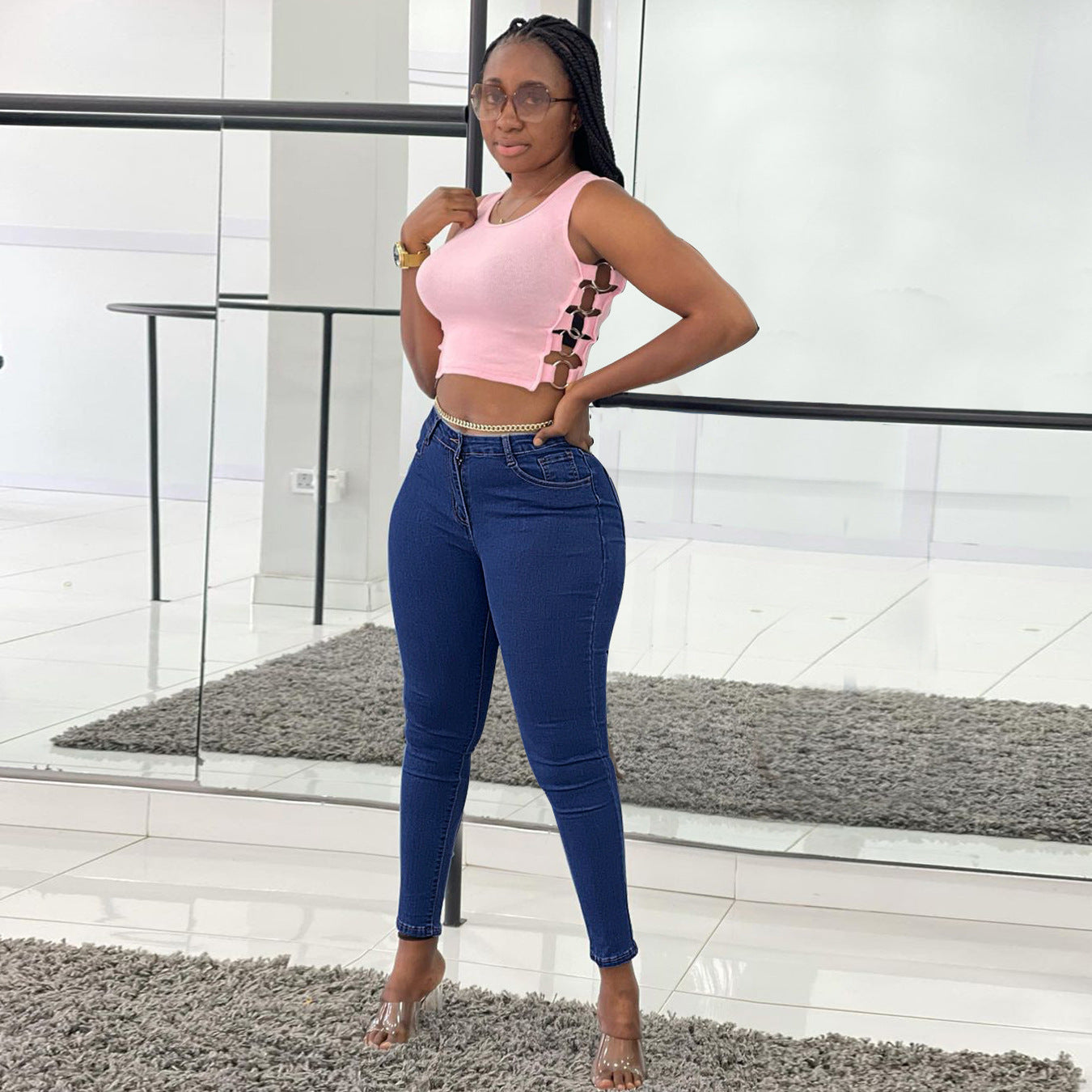 Stretch Denim  Pencil Pants