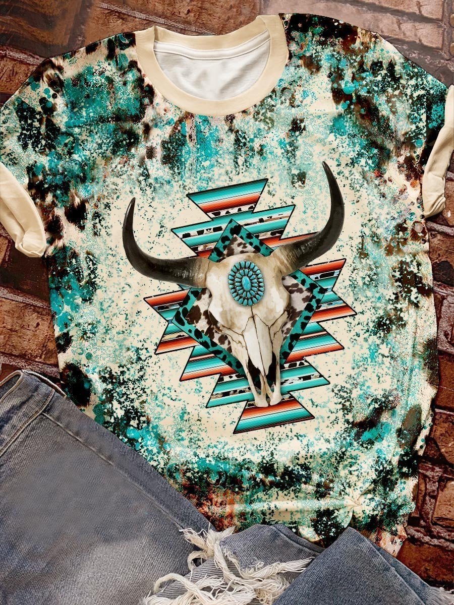 Vibrant Animal Print Graphic T-Shirt