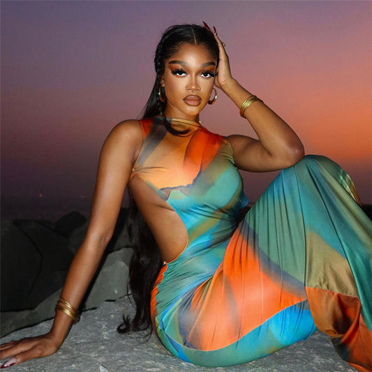 Sleeveless Backless Sheath Dress