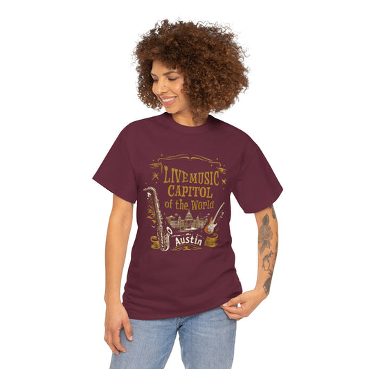 Austin Live Music Tee, T-shirt, Live music, Austin Texas