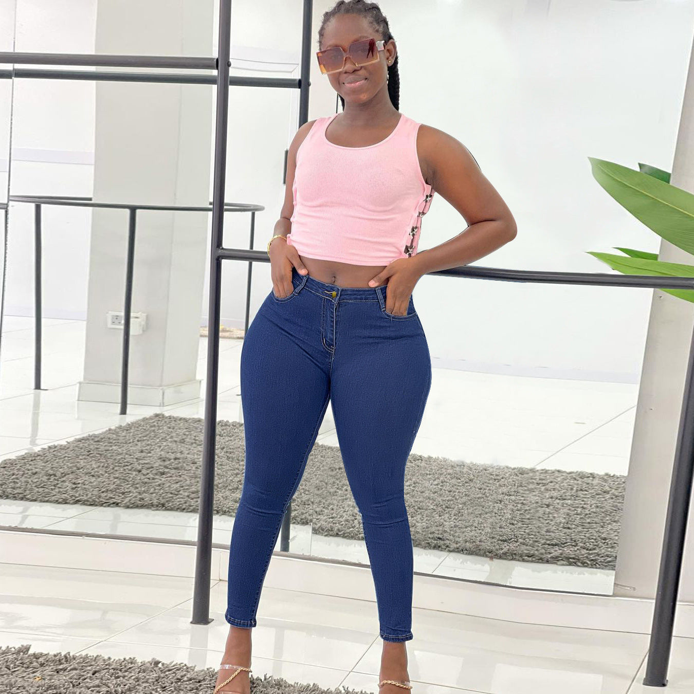 Stretch Denim  Pencil Pants