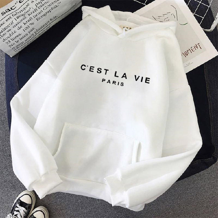 Loose Hooded Cest La Vie Paris Hoodie
