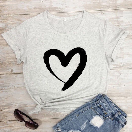 Black Heart Pullover T-Shirt