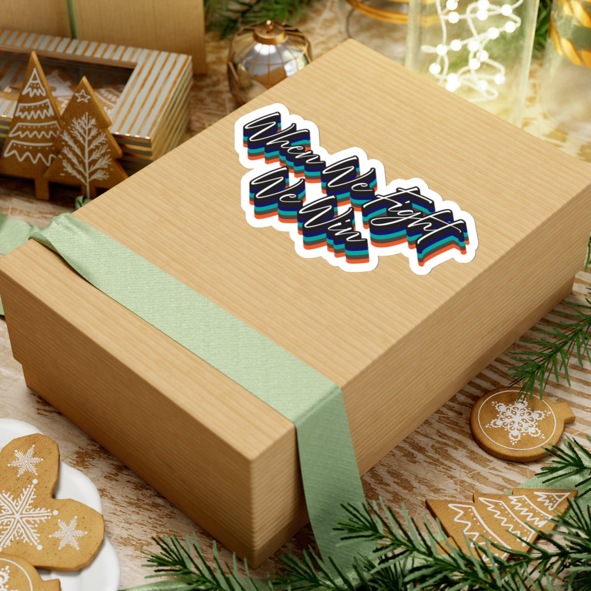 When We Fight We Win Sticker, Kamala Harris for President