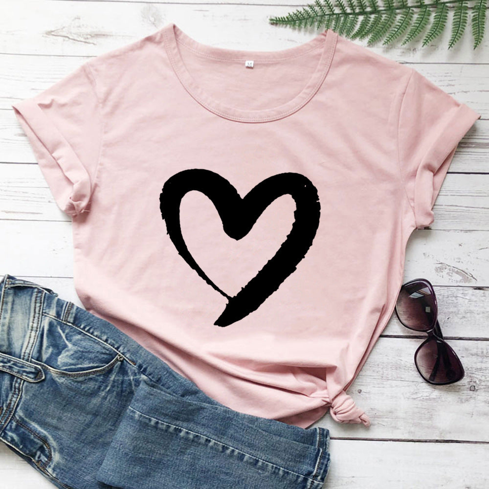 Black Heart Pullover T-Shirt