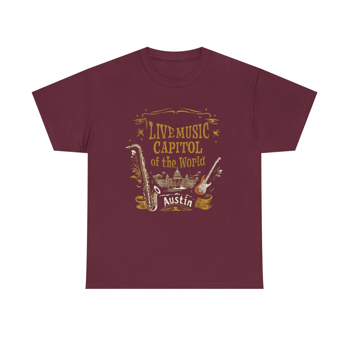 Austin Live Music Tee, T-shirt, Live music, Austin Texas