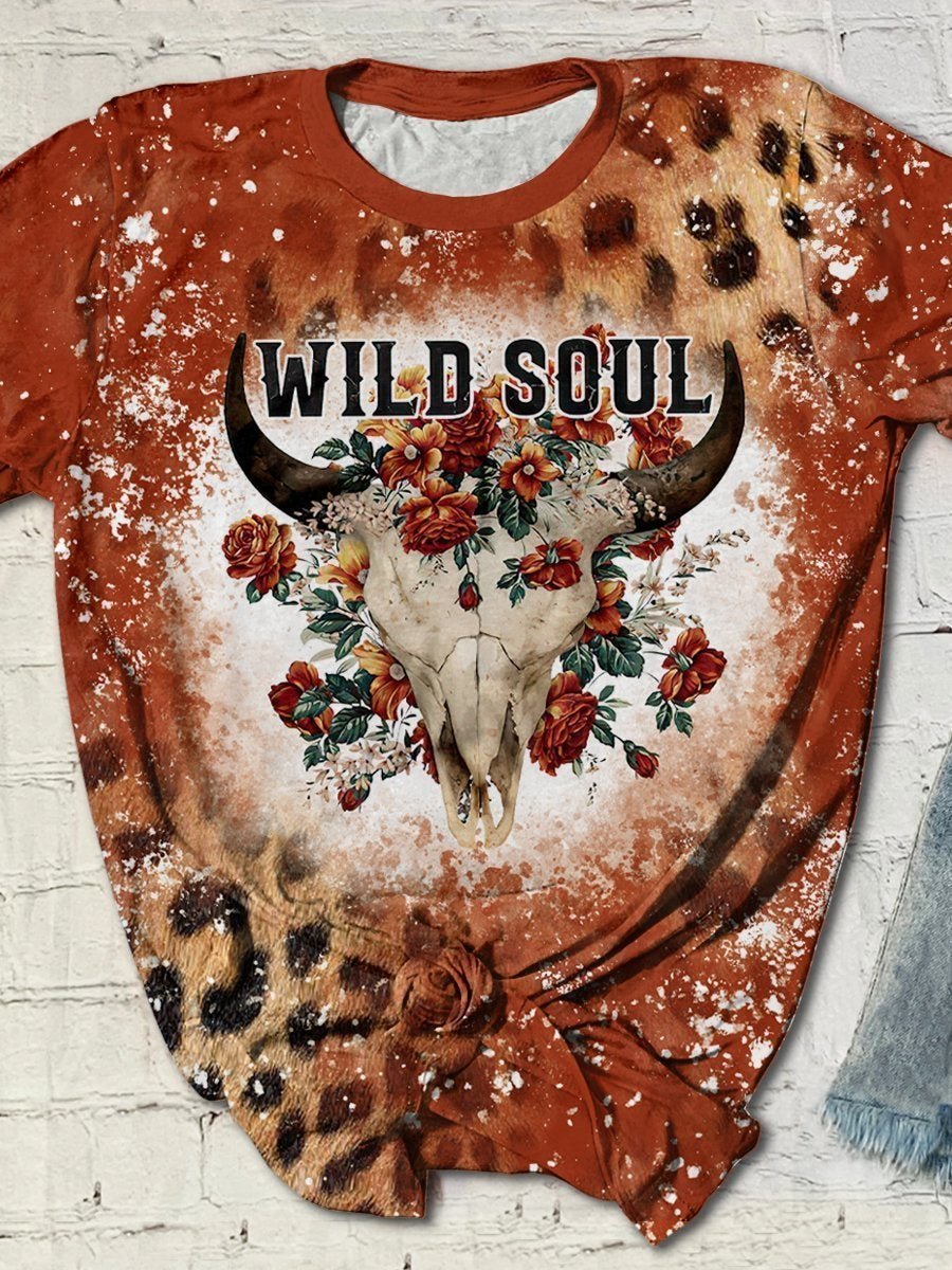 Vibrant Animal Print Graphic T-Shirt