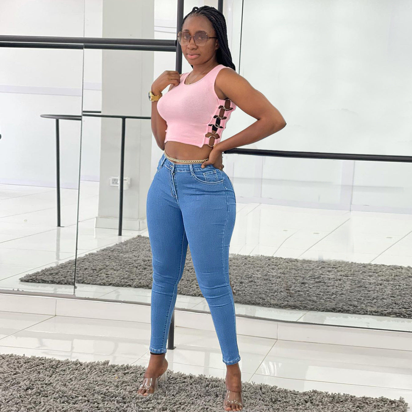 Stretch Denim  Pencil Pants