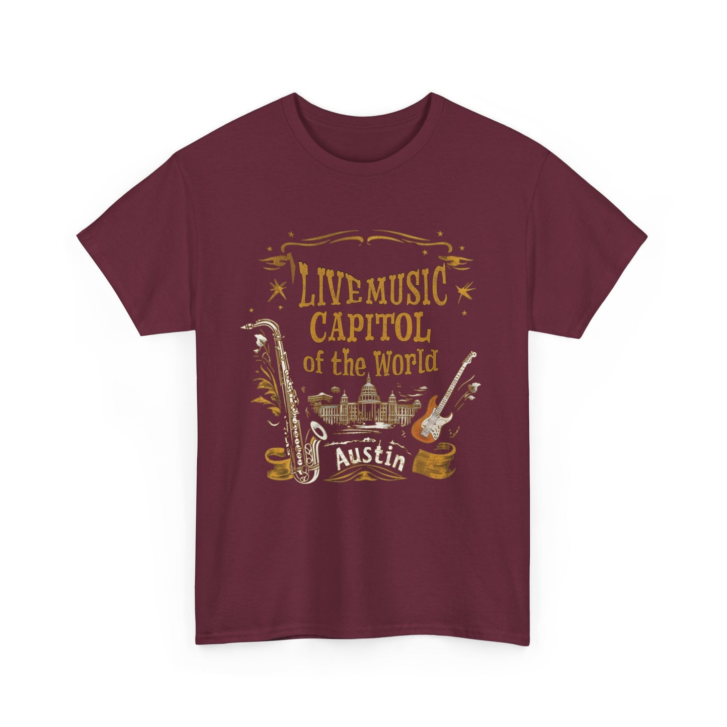 Austin Live Music Tee, T-shirt, Live music, Austin Texas