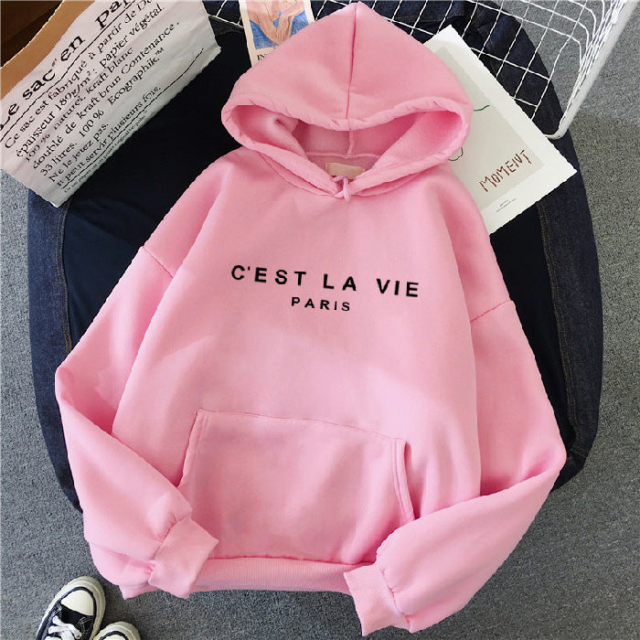 Loose Hooded Cest La Vie Paris Hoodie