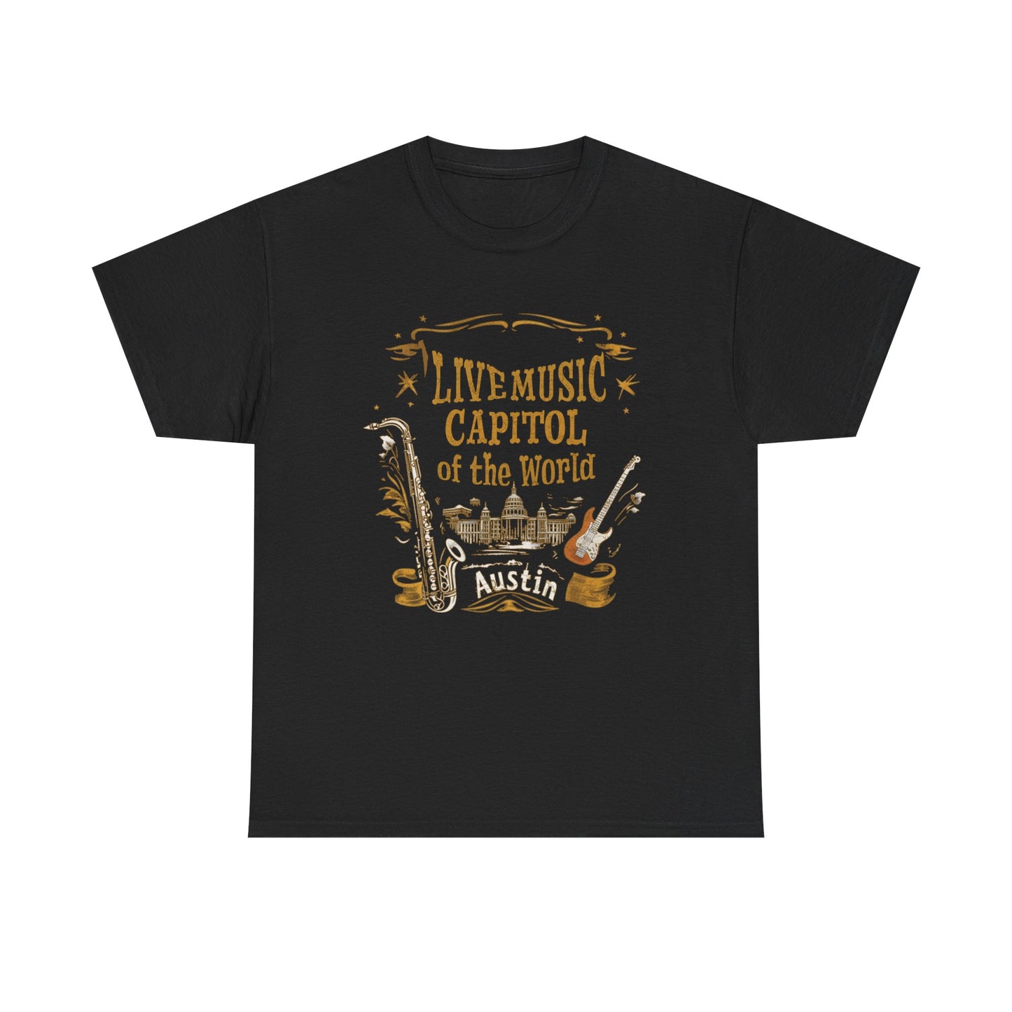 Austin Live Music Tee, T-shirt, Live music, Austin Texas