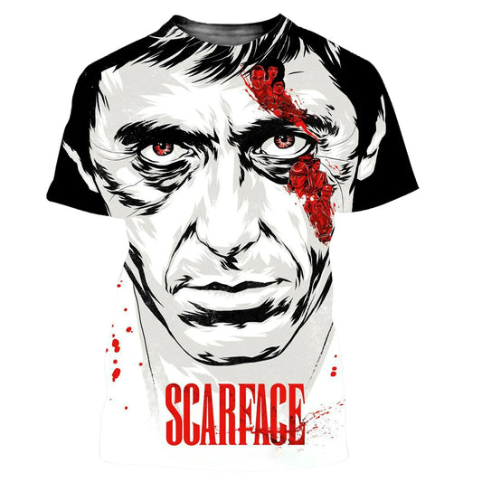 Scarface Printed T-shirt 3D Summer Men Women Casual Harajuku Style Tee shirt Oversized Street Kid Y2k Top