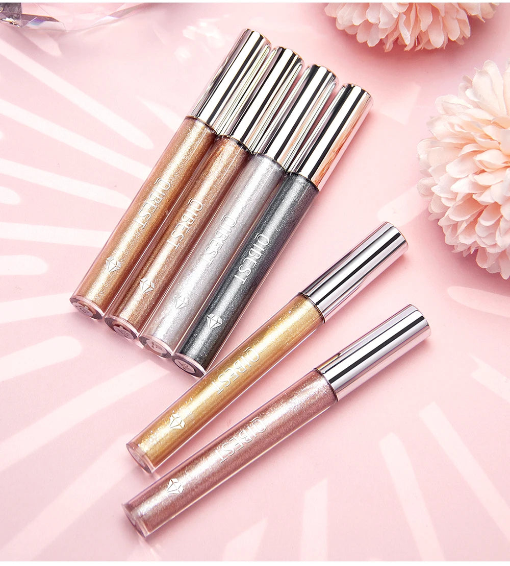 Diamond Liquid Lipstick Lip Tint 6 Colors Moisturizing Long-Lasting Makeup Gray Sparkling Waterproof Lip Gloss Cosmetics