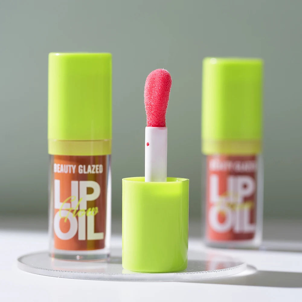 Moisturizing Candy Lip Gloss - Pearlescent Lustrous Mirror Nude Lip Stain with Natural Lip Oil